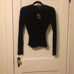Forever 21 NWT Surplice Long Sleeve Size S